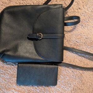 Universal Thread Black Backpack and Wallet Set